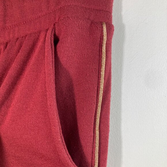 Womens Colsie Lounge Pants Crimson Gold Stripe Side Slit at Hem L Pockets Drawst - Picture 5 of 10